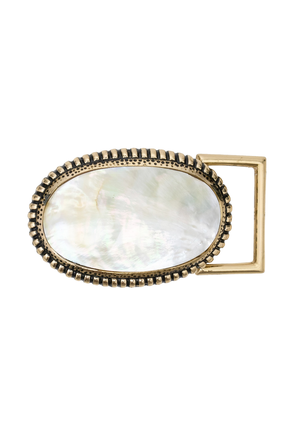 MOTHER OF PEARL GOLDEN DALLAS BUCKLE - Belts - Sassanova