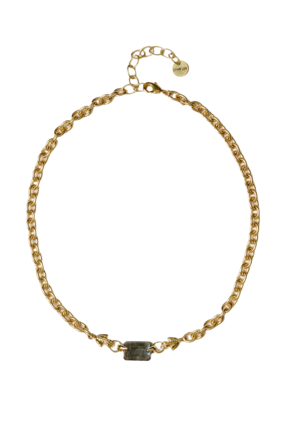 CHAIN LINK FROG NECKLACE W/LABRADORITE (NGZ-15358)
sassanova