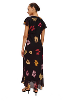 NEELA DRESS ONYX BLURRED FLORAL - sassanova