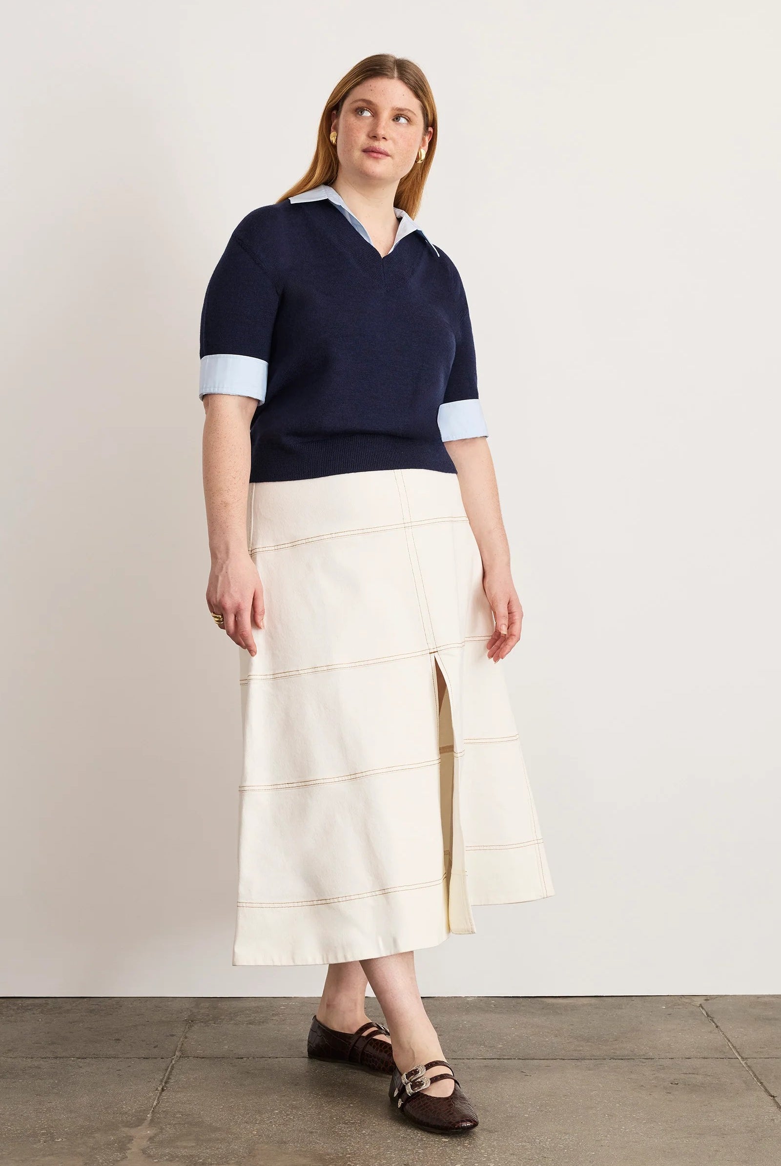 ESME SWEATER COMBO TOP - Sassanova