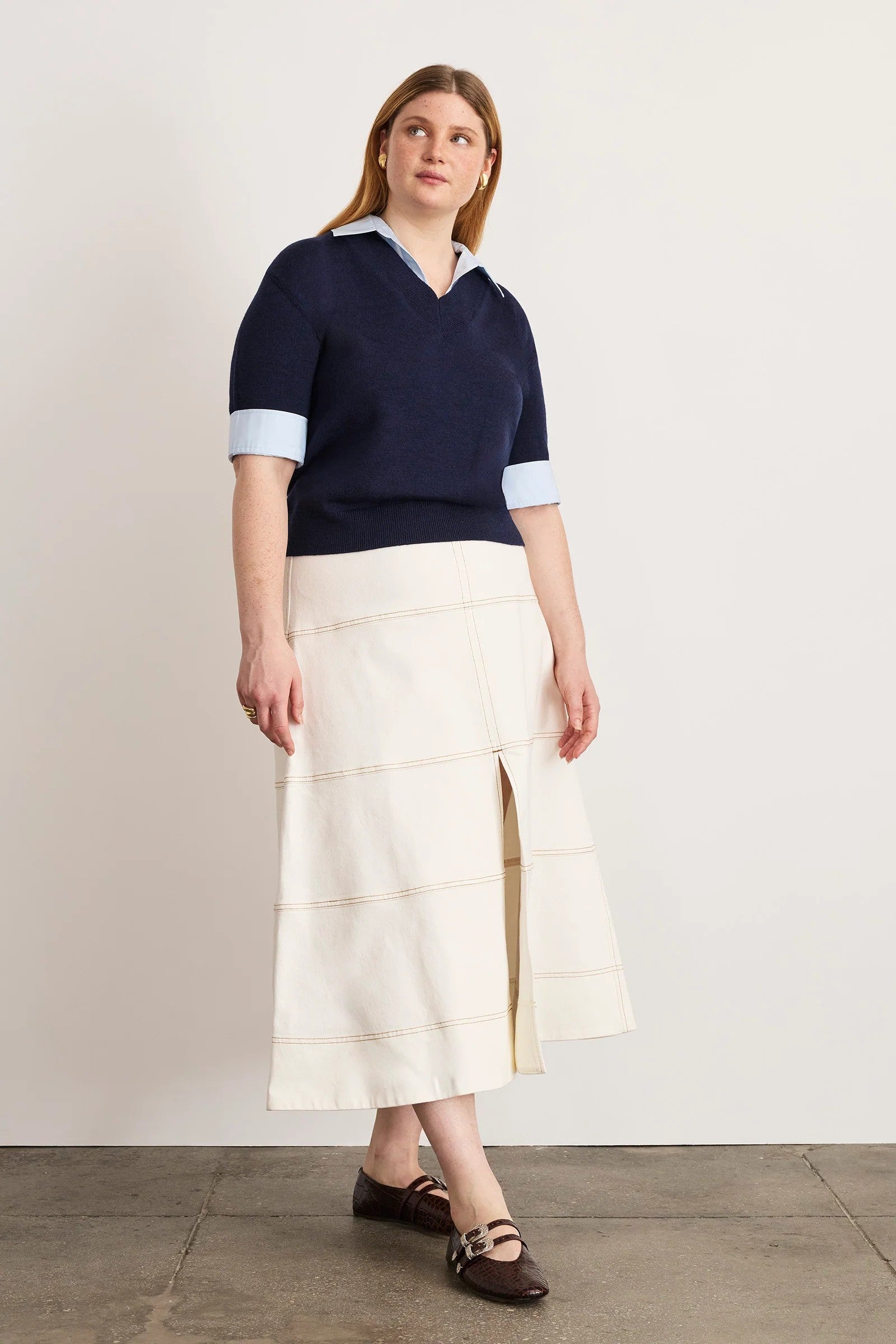 ESME SWEATER COMBO TOP - Sassanova