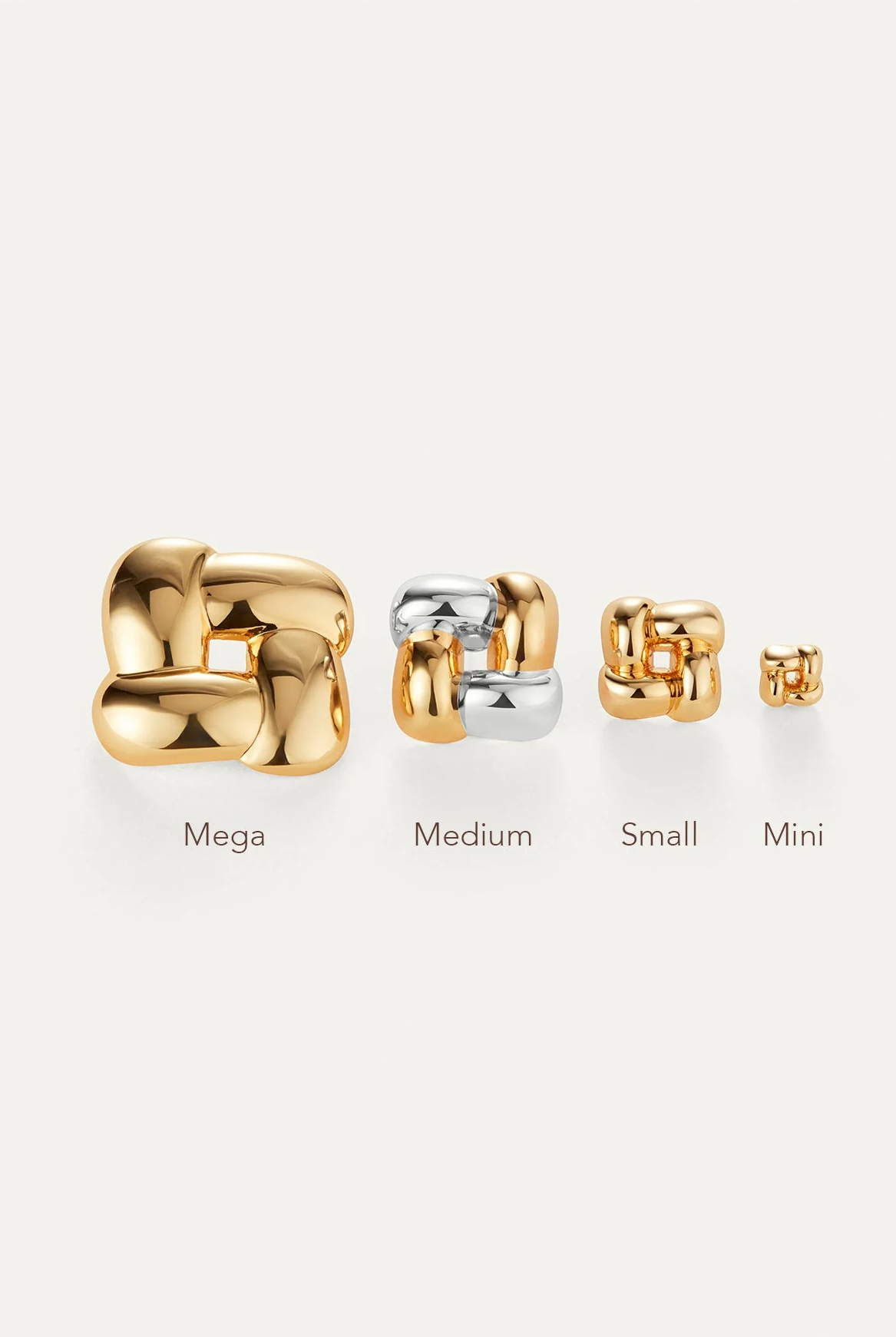 MINI WOVEN SQUARE EARRINGS - Earrings - Sassanova