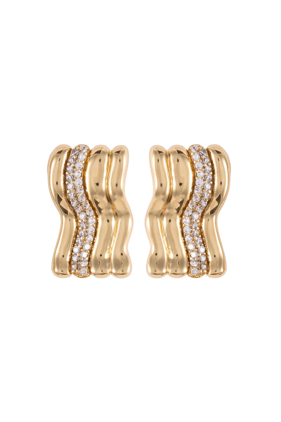 RAMONA STUDS- GOLD - Earrings - Sassanova