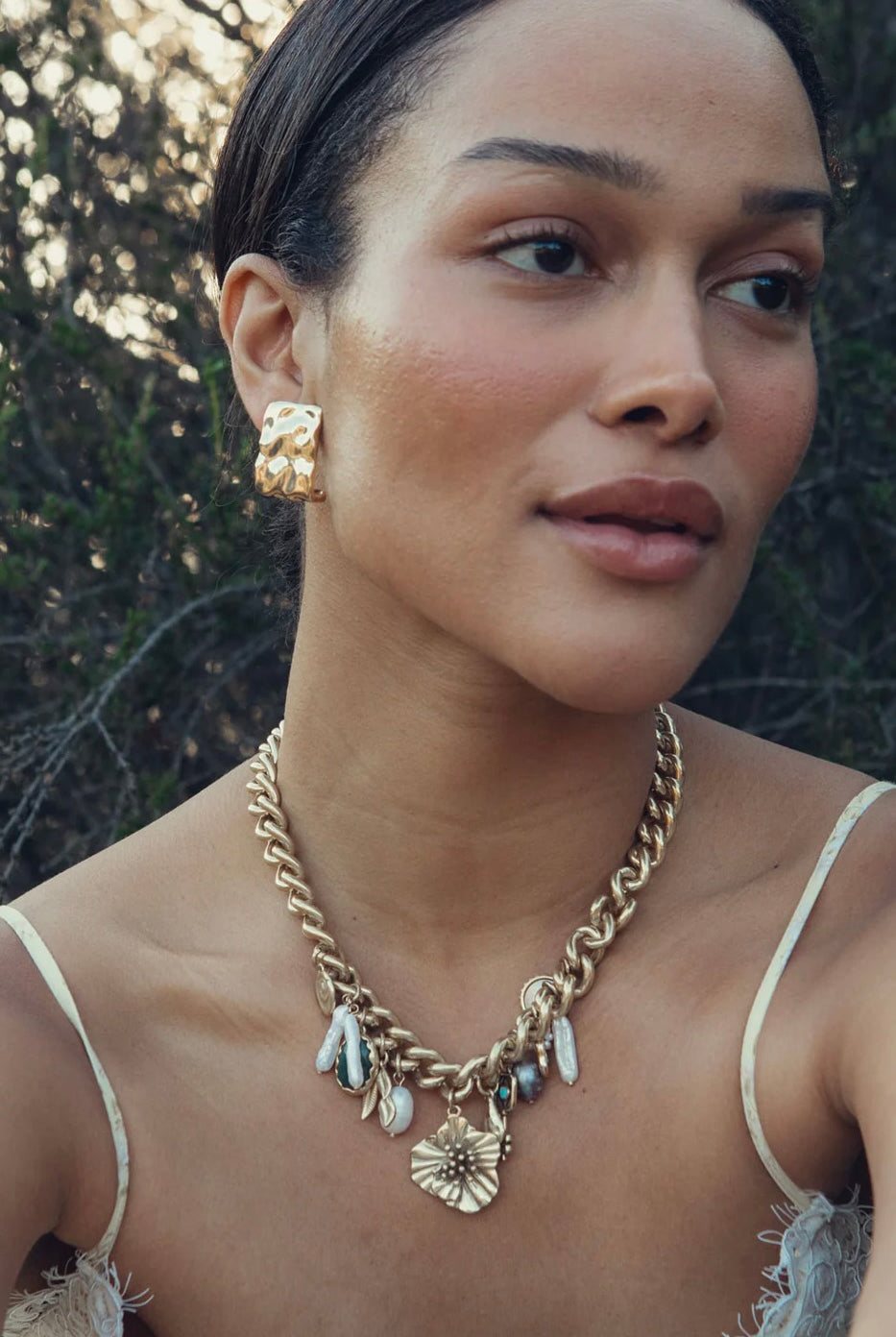 GAIA CHARM NECKLACE- GLD/MULTI
sassanova