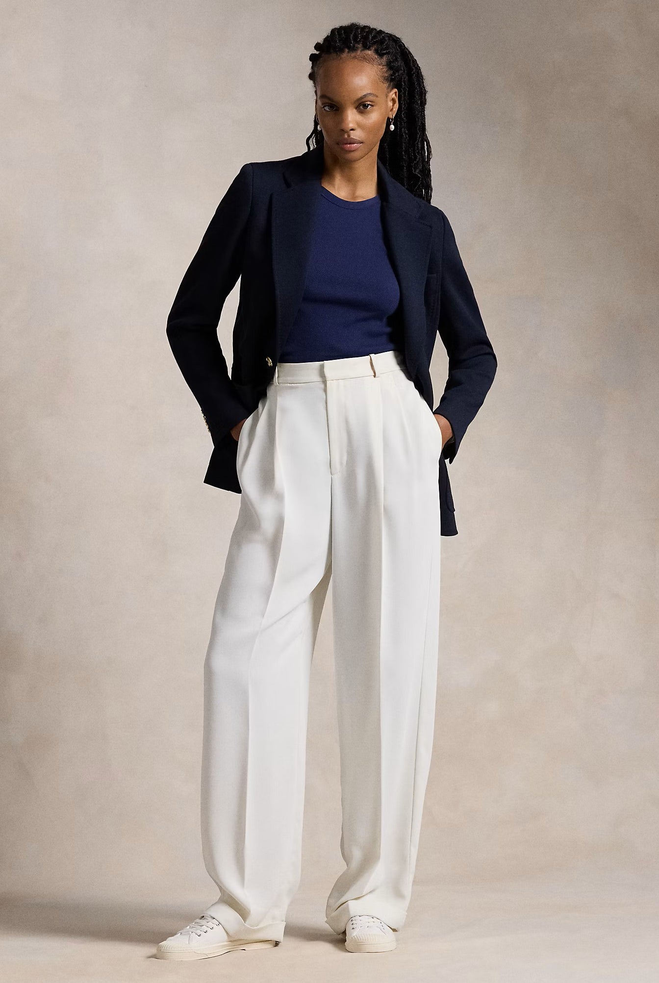 DOUBLE KNIT WOOL SINGLE BREASTED BLAZER - Jackets - Sassanova