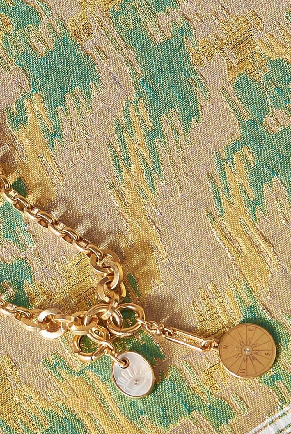 VOYAGER NECKLACE- WHITE/GOLD - Necklaces - Sassanova