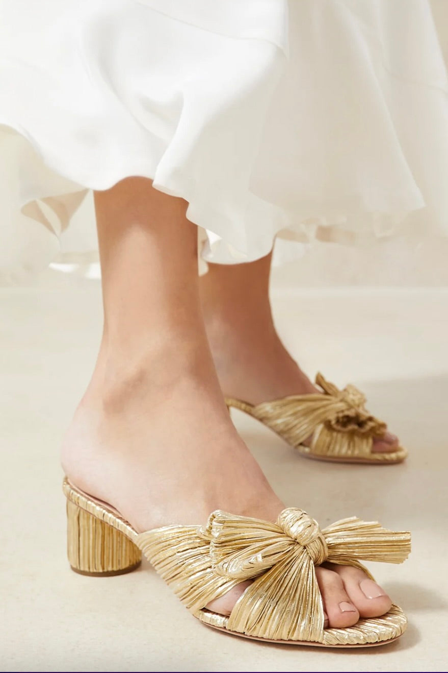 EMILIA PLEATED BOW HEEL - Sassanova