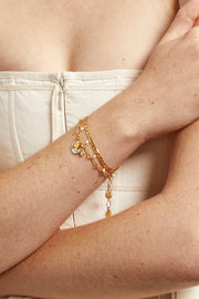 CELESTE BRACELET- PEARL/GLD