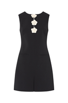 SAYLOR CAMELLIA APPLIQUE CREPE MINI DRESS - Dresses - Sassanova