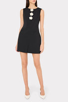 SAYLOR CAMELLIA APPLIQUE CREPE MINI DRESS - Dresses - Sassanova