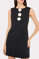 SAYLOR CAMELLIA APPLIQUE CREPE MINI DRESS - Dresses - Sassanova