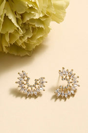 INES STUD EARRINGS- GLD/CLEAR