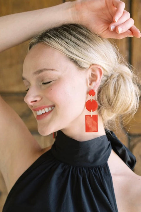 XMAS RED HARBOR EARRINGS