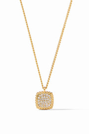 NOEL PAVE SOLITAIRE NECKLACE- GLD/CZ