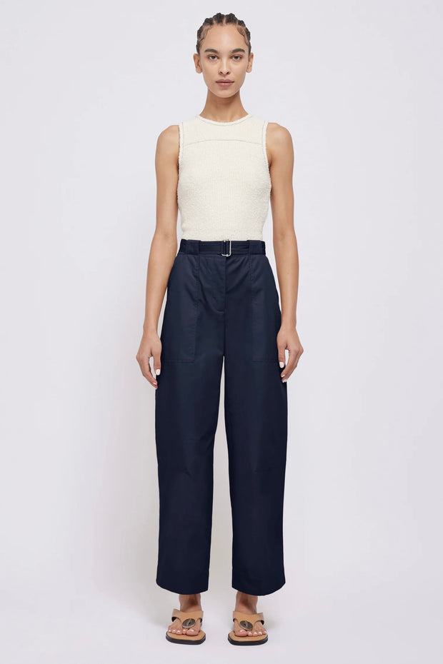 JENNY BELTED CROPPED PANT