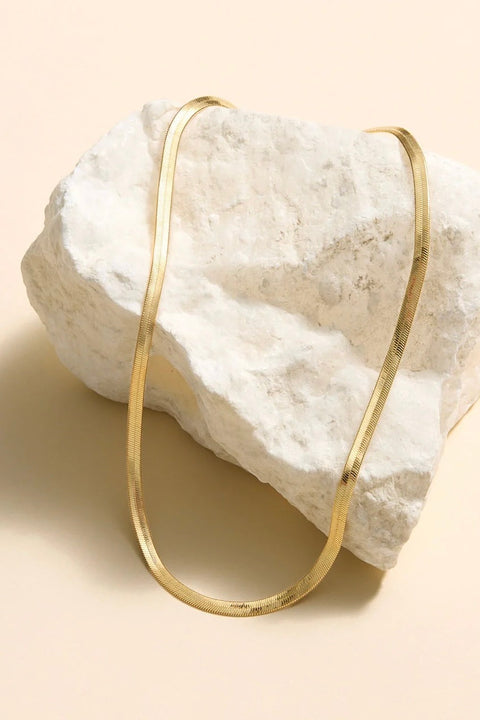 BETTINA X MG HERRING BONE NECKLACE- GOLD