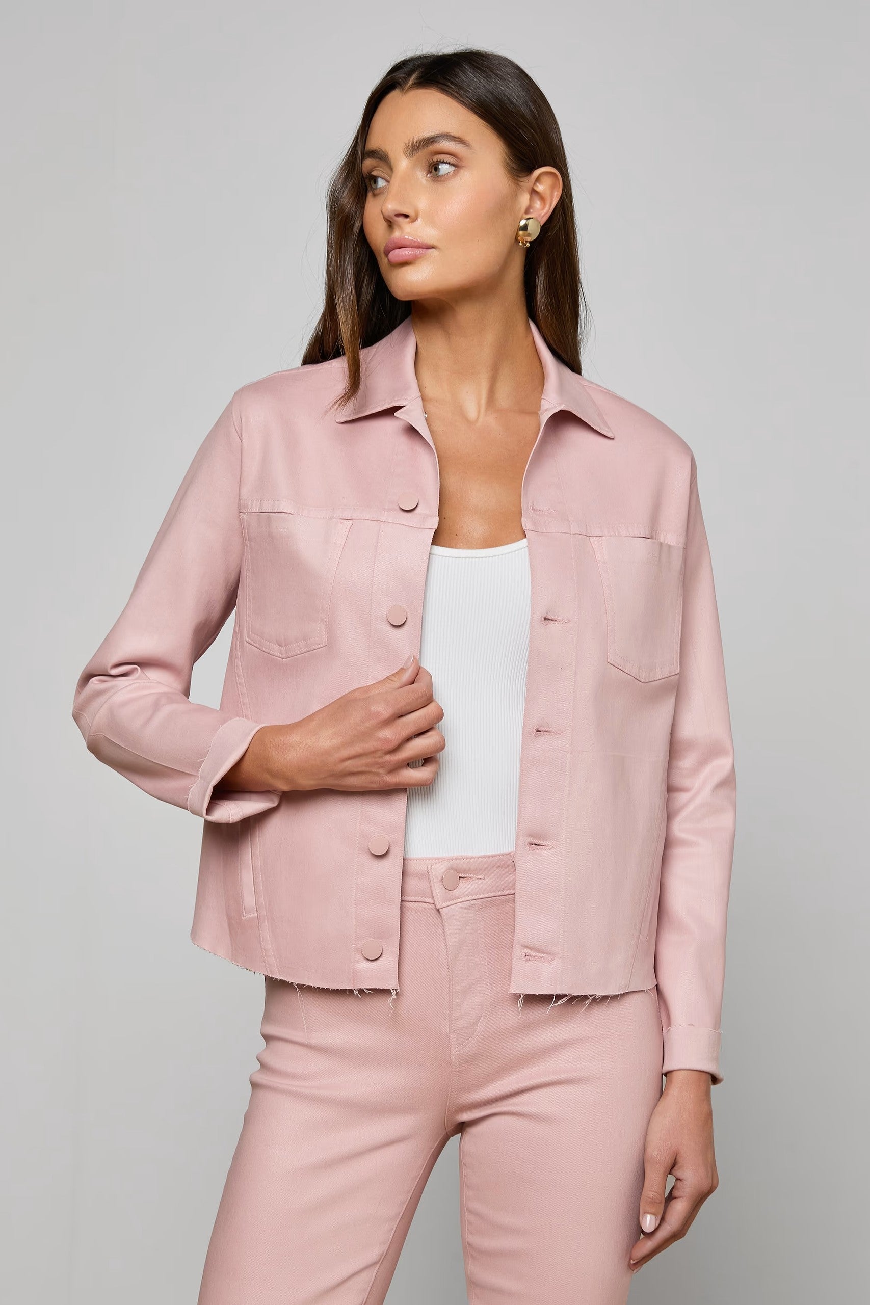 JANELLE SLIM COATED JACKET (1431PDDCM) - Jackets - Sassanova