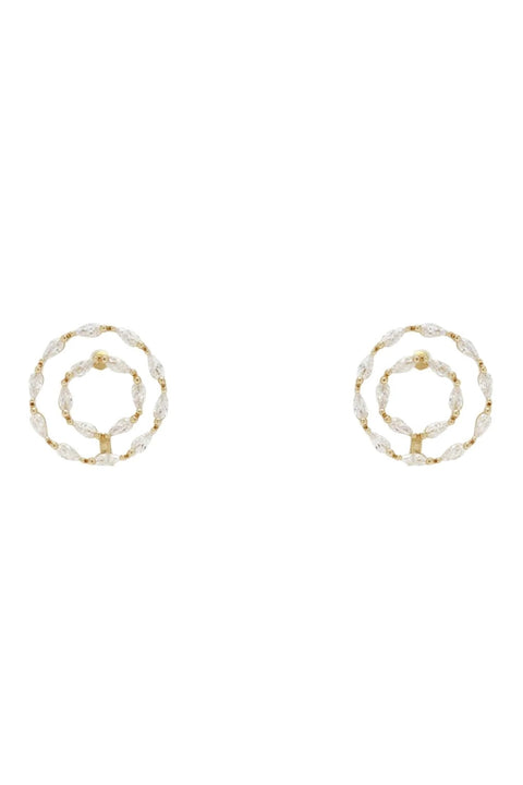 LILLIAN STUDS- GLD/CLEAR