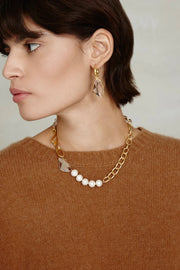 NEVE PEARL MIX NECKLACE- GLD