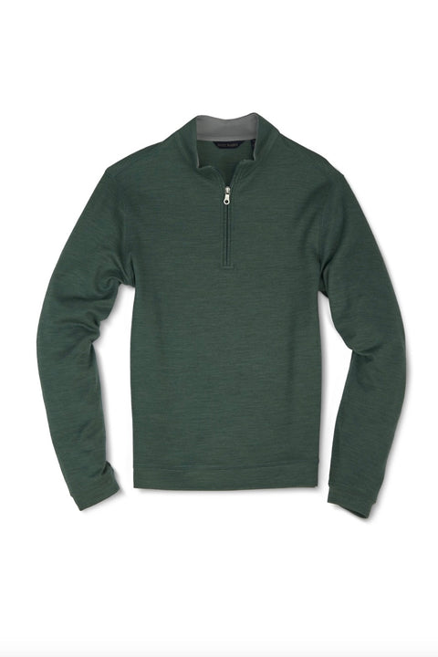 WOOL BLEND ZIP MOCK
