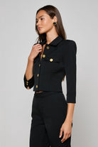 KUMI CROPPED FITTED JACKET - Jackets - Sassanova
