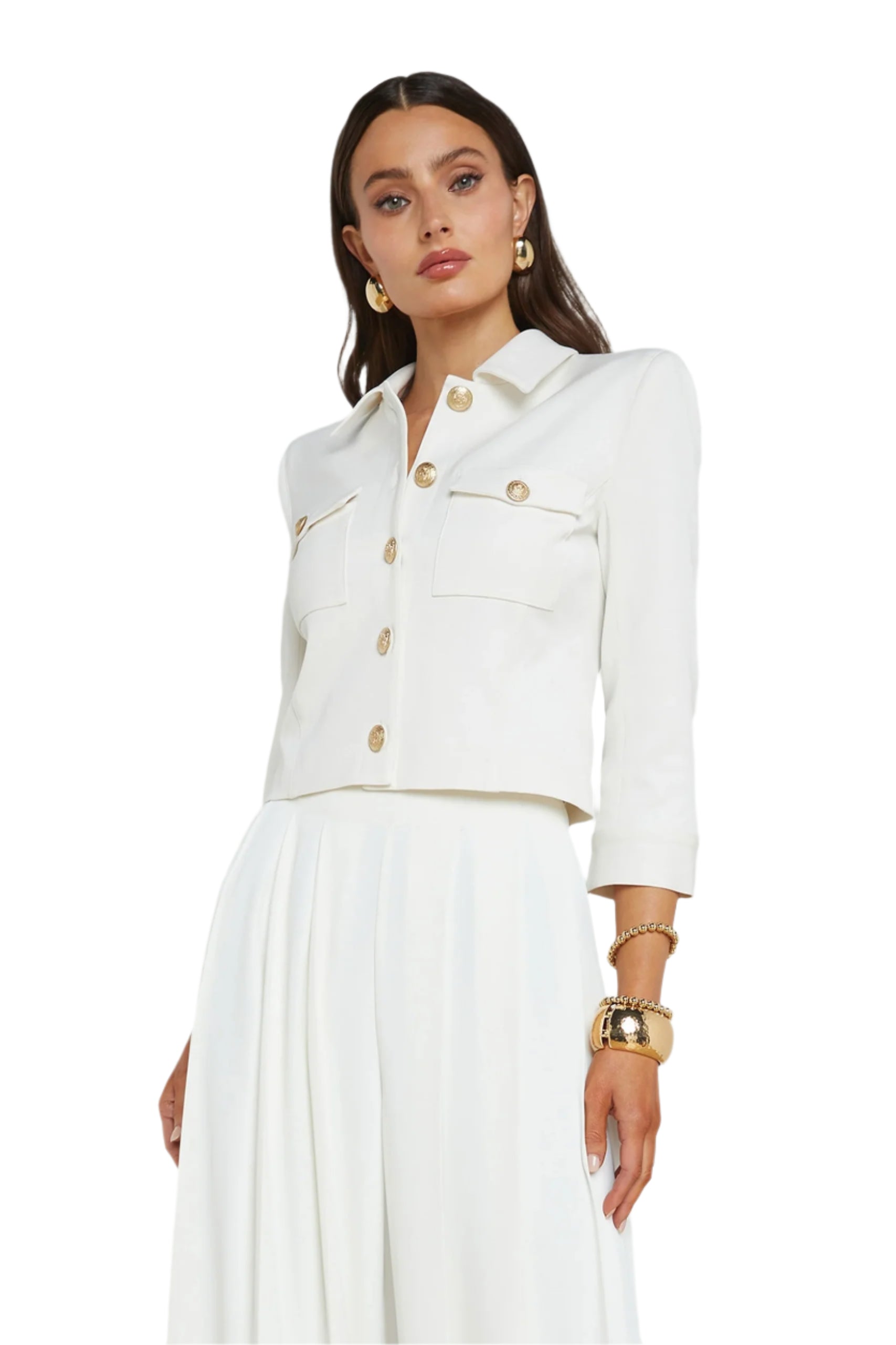KUMI CROPPED FITTED JACKET (1769NGX) WHT
sassanova
