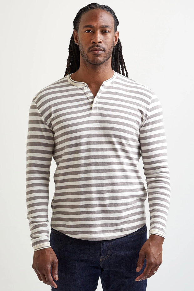 MARINA LS STRIPE HENLEY