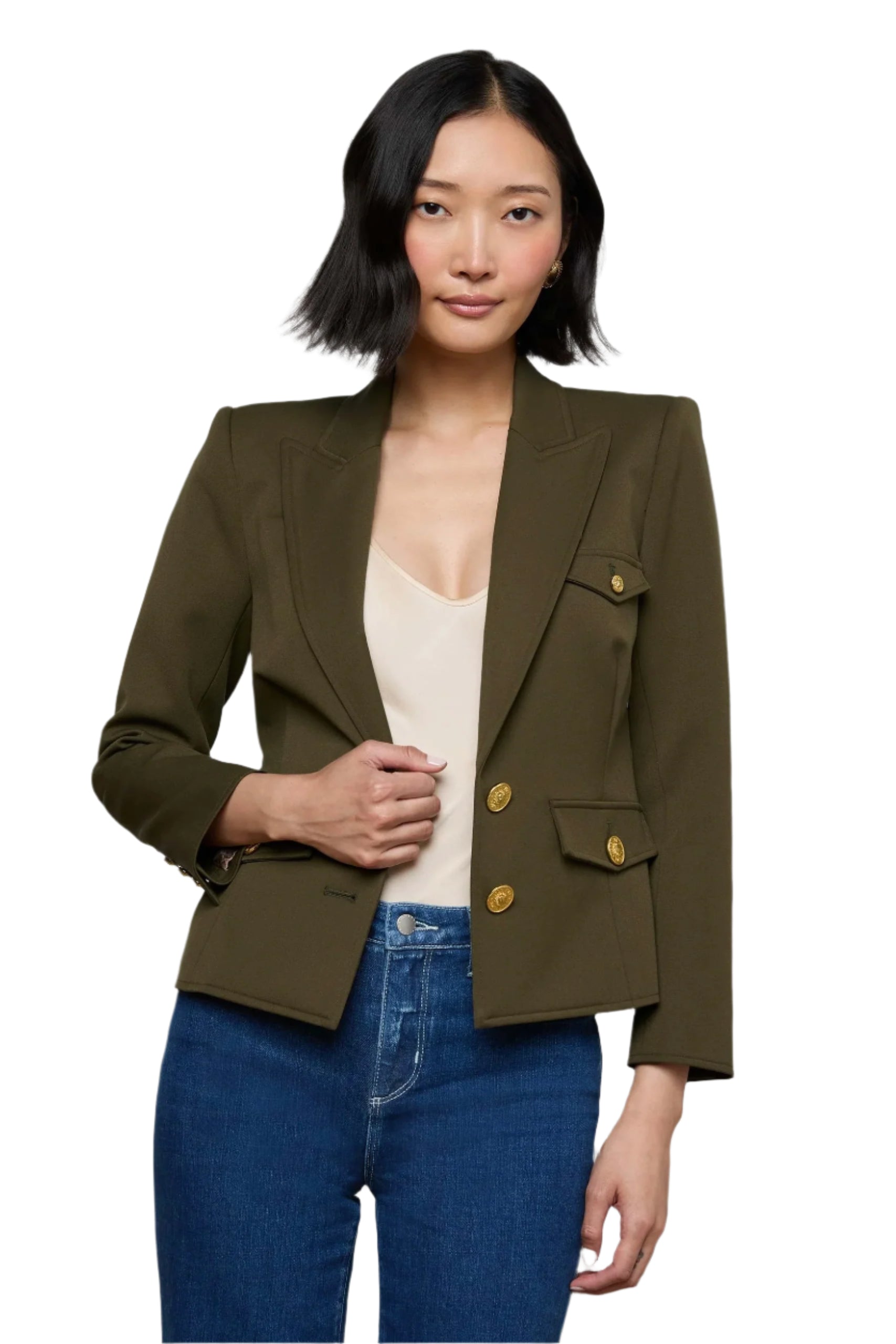 WYLLA SOLID SHIRT STRUCTURED BLAZER
sassanonova