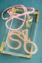 MADE FROM LOVE PINK TENNIS NECKLACE - Necklaces - Sassanova