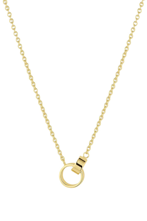ROSE INTERLOCKING NECKLACE- GOLD