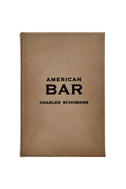 AMERICAN BAR BOOK- TAUPE LEATHER