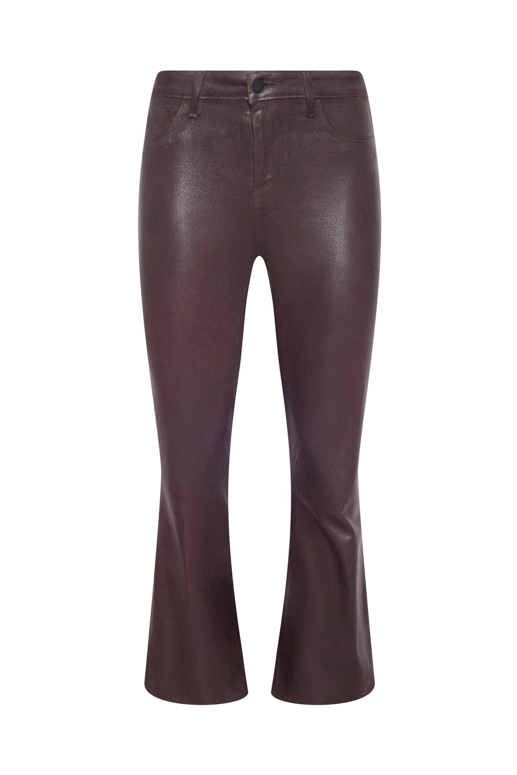 KENDRA H/R COATED CROP FLARE - Denim - Sassanova