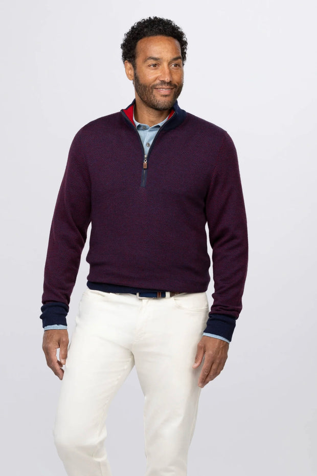 WALT BIRDSEYE 1/4 ZIP PULLOVER