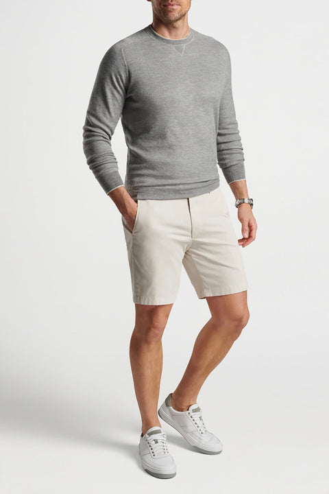 VOYAGER CASHMERE/SILK SADDLE SHLDR CREW