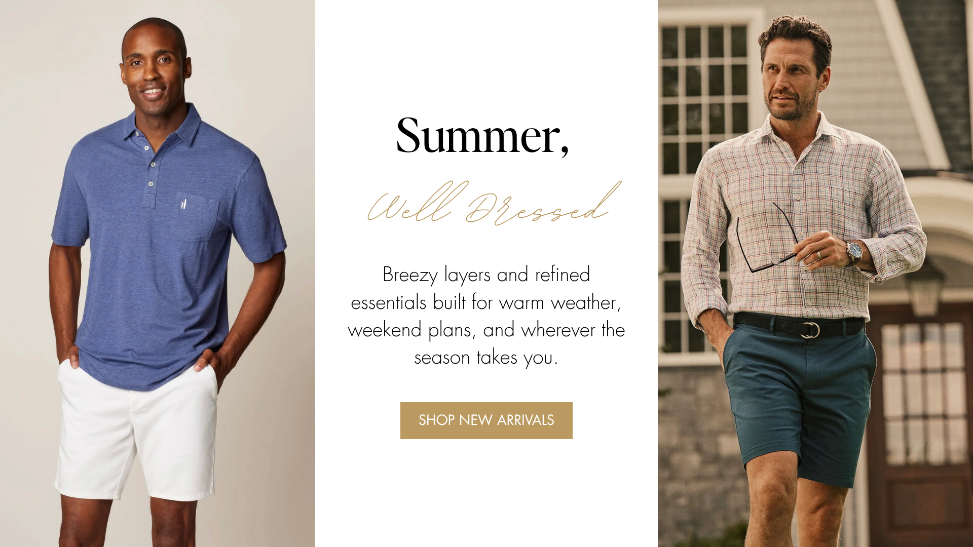 Summer, Well Dresses | Breezy layers and refined essentials are built for warm weather, weekend plans, and wherever the season takes you. | Sho New Arrivals