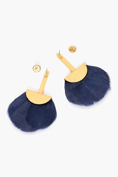 TUCKET BLUE GRECIAN EARRING