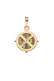 PROTECT ABALONE SCARAB NECKLACE- DRAWN LINK CHAIN