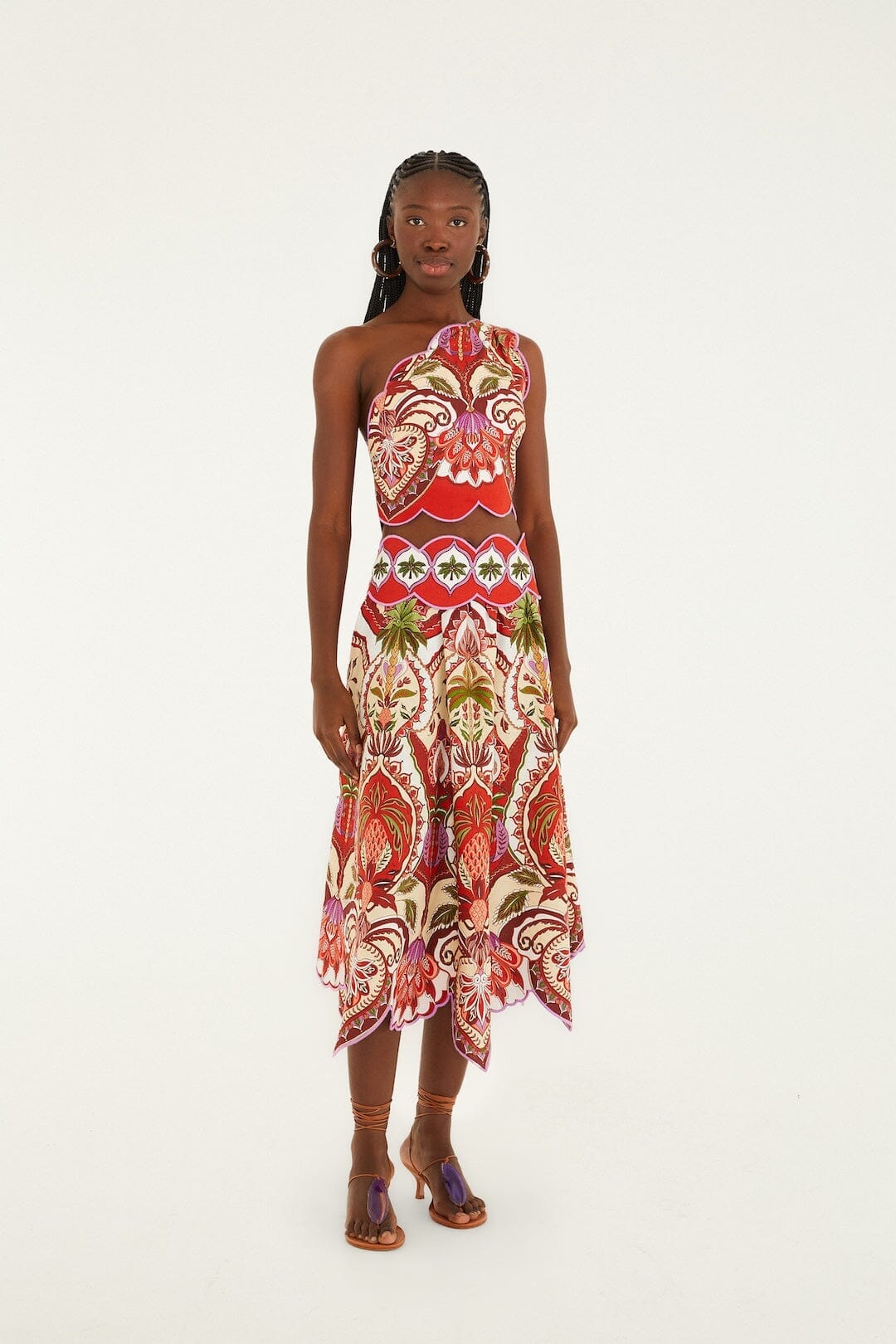 ODARA ONE SHOULDER SCALLOPS TOP - Blouses - Sassanova