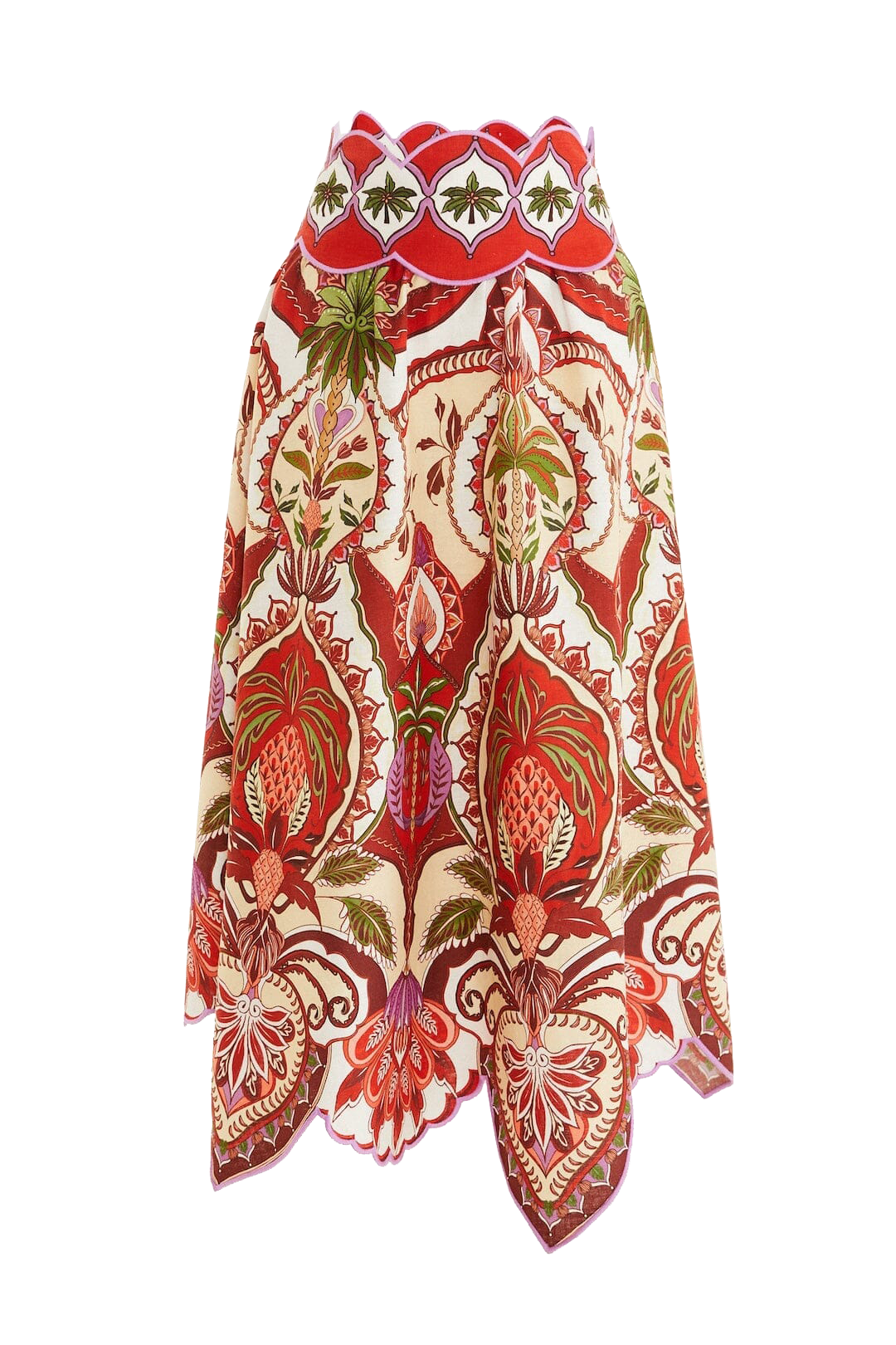 ODARA SCALLOPS MIDI SKIRT - Skirts - Sassanova