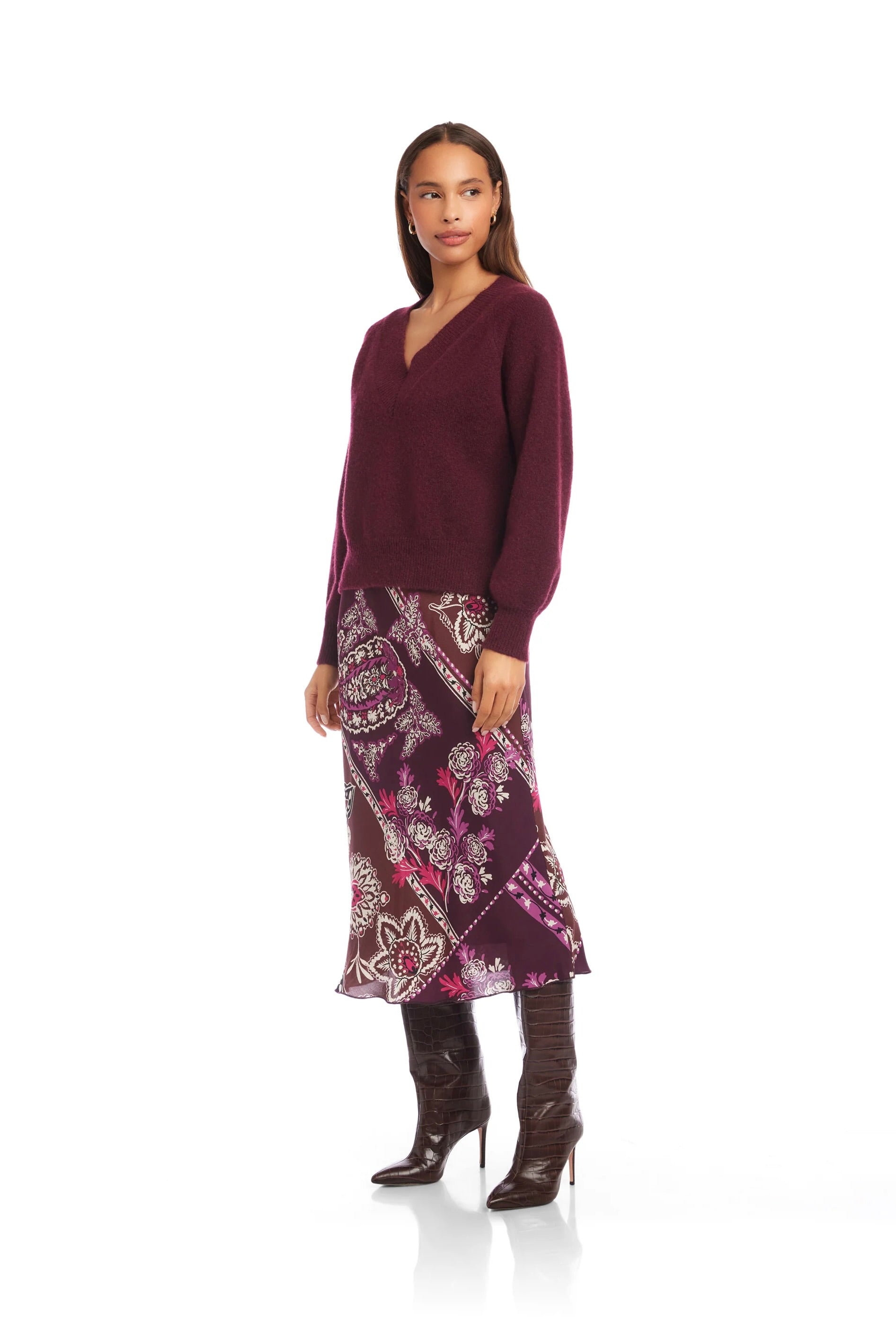 HEATHER V NECK SWEATER
sassanova