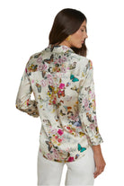 DANI 3/4 SLV BLOUSE (40126BYG)-Sassanova 