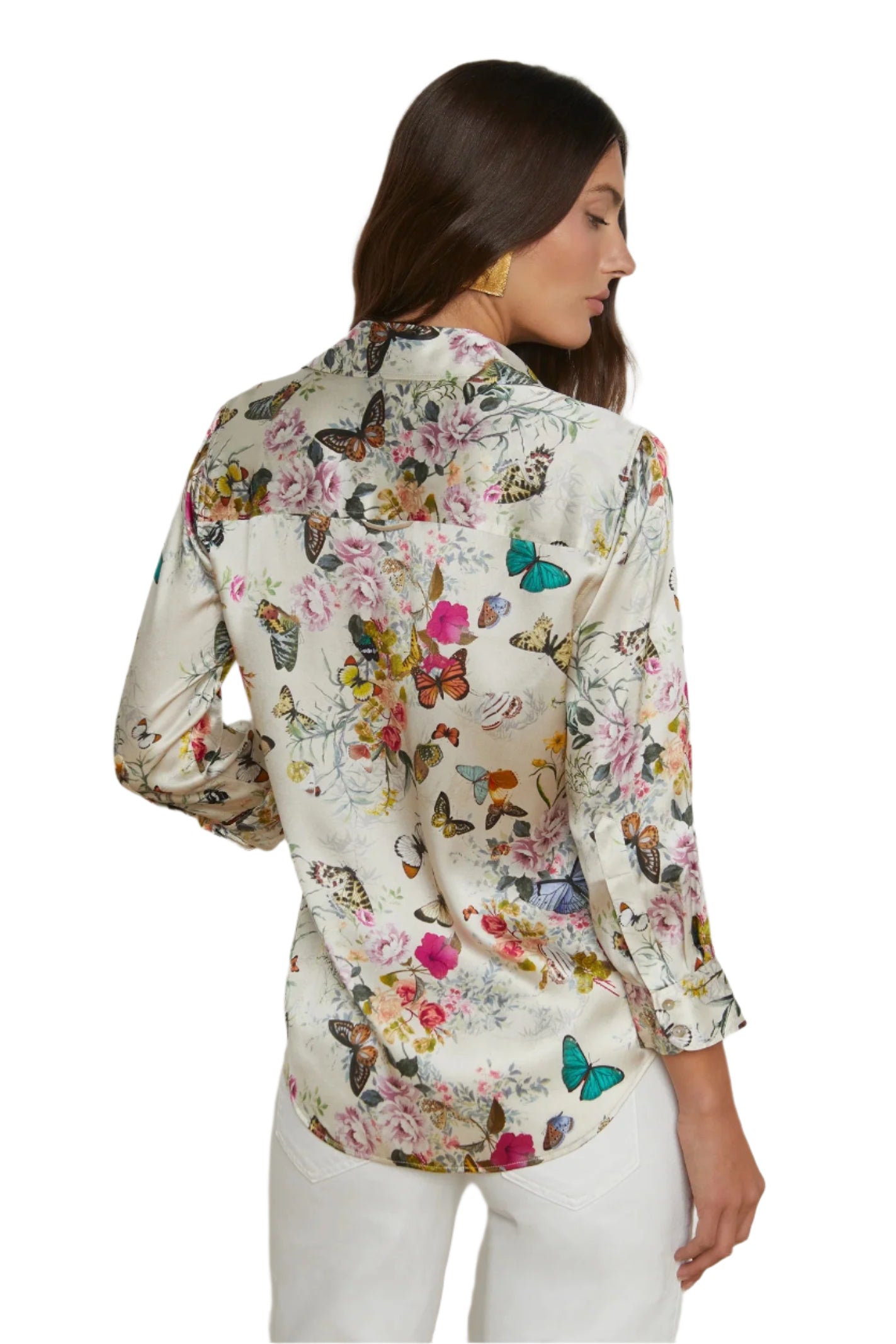DANI 3/4 SLV BLOUSE (40126BYG)-Sassanova 