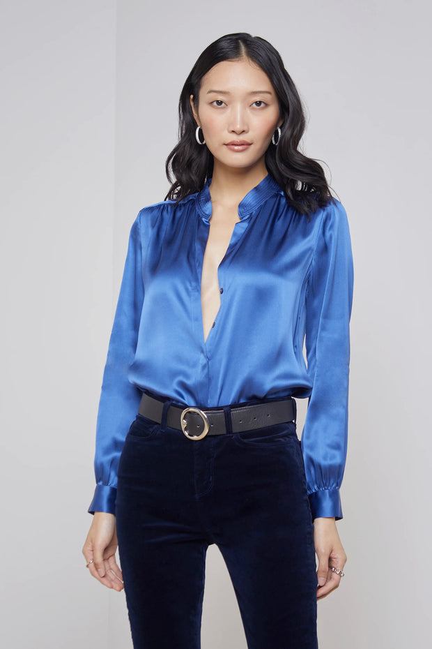 BIANCA BAND COLLAR BLOUSE
