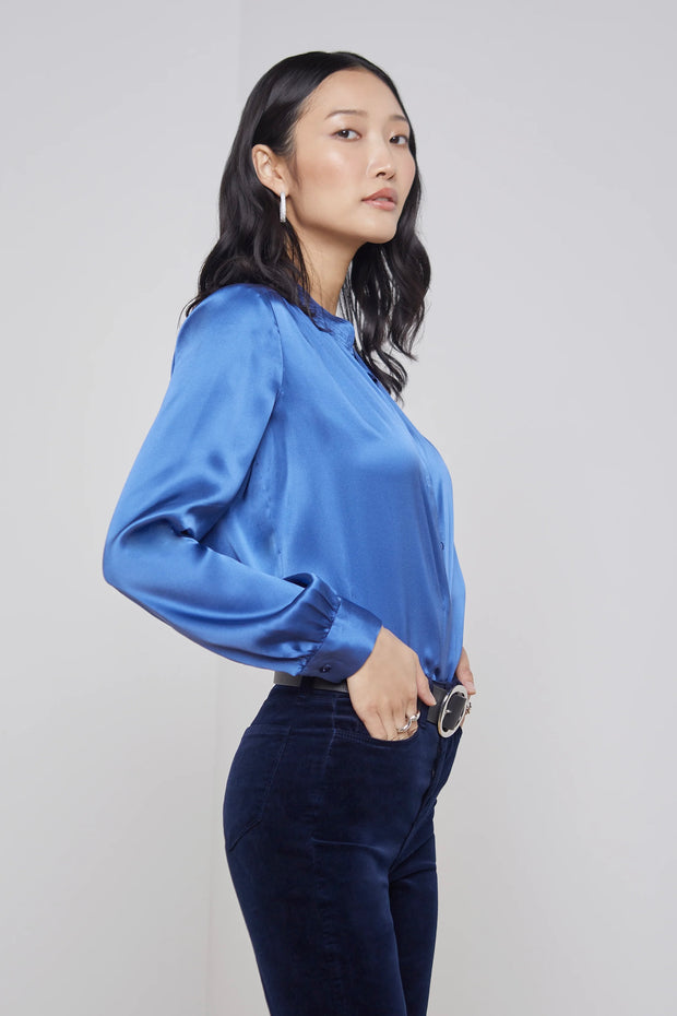 BIANCA BAND COLLAR BLOUSE