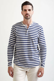 MARINA LS STRIPE HENLEY