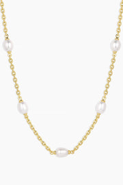 PHOEBE NECKLACE- GLD/PEARL