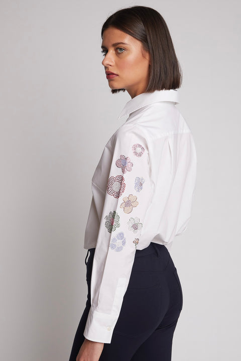 STRASS POPLIN BLOUSE (30640)