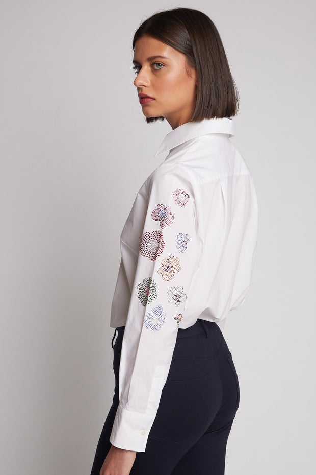 STRASS POPLIN BLOUSE (30640)