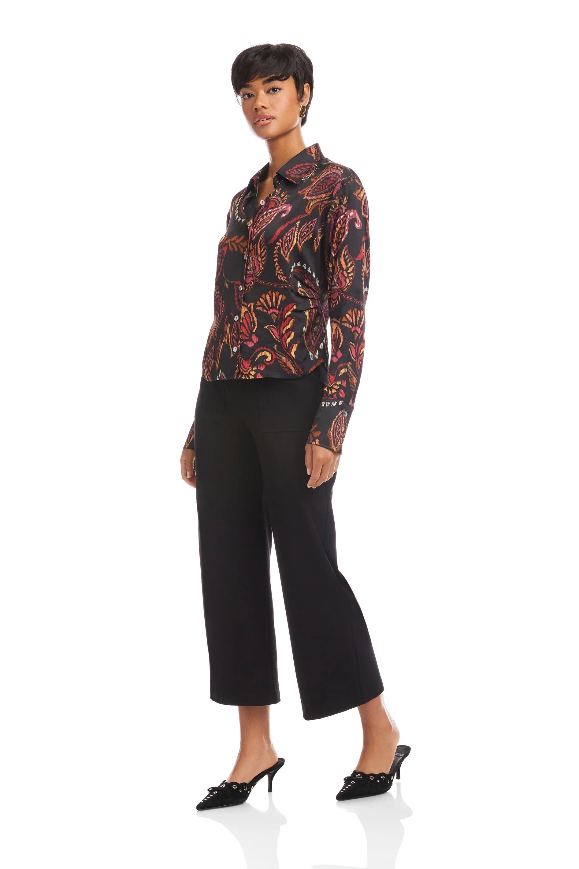 TAWNIE SIDE PLEATED SHIRT (4F41500) - Blouses - Sassanova