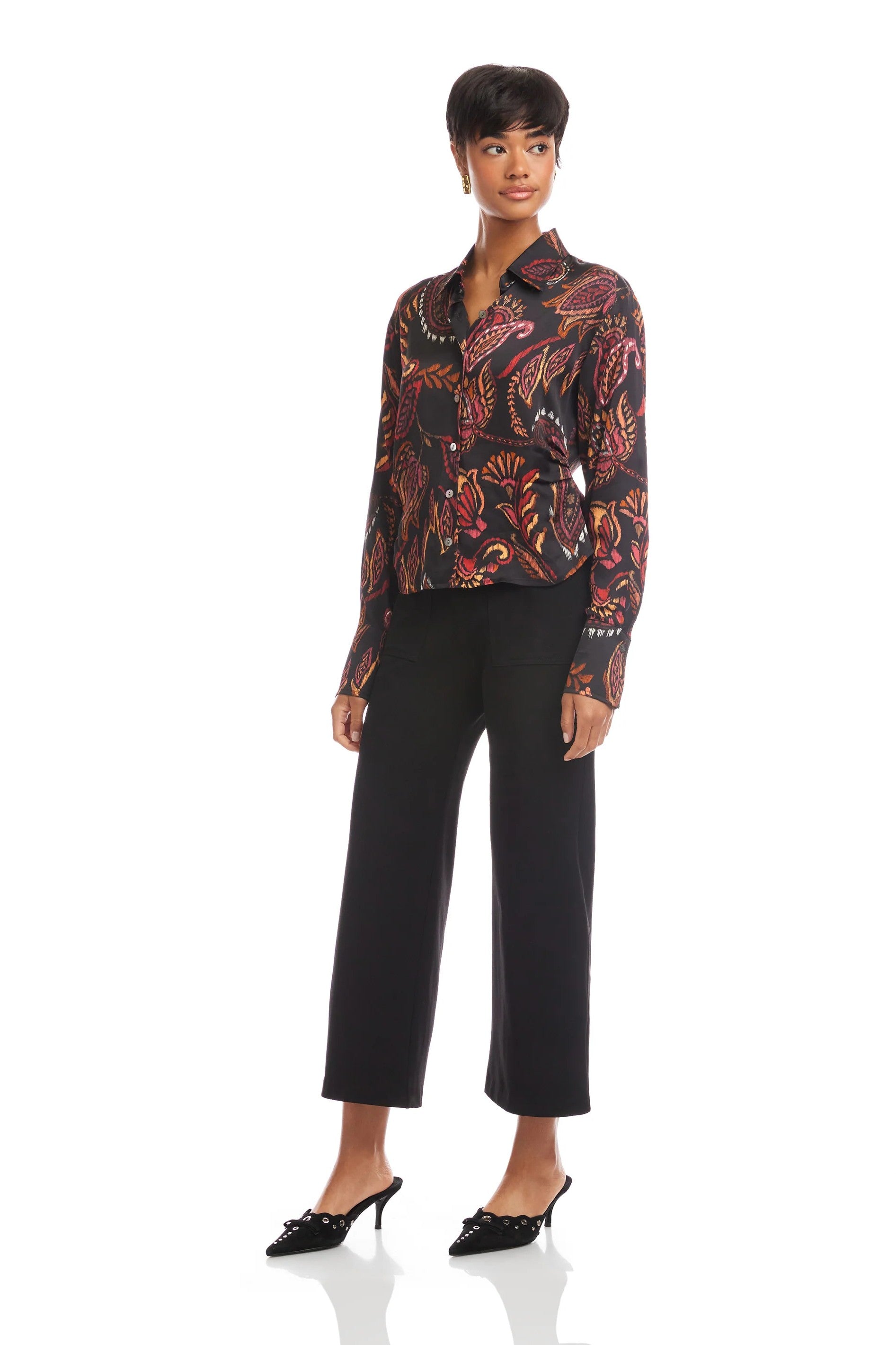 TAWNIE SIDE PLEATED SHIRT (4F41500) - Blouses - Sassanova